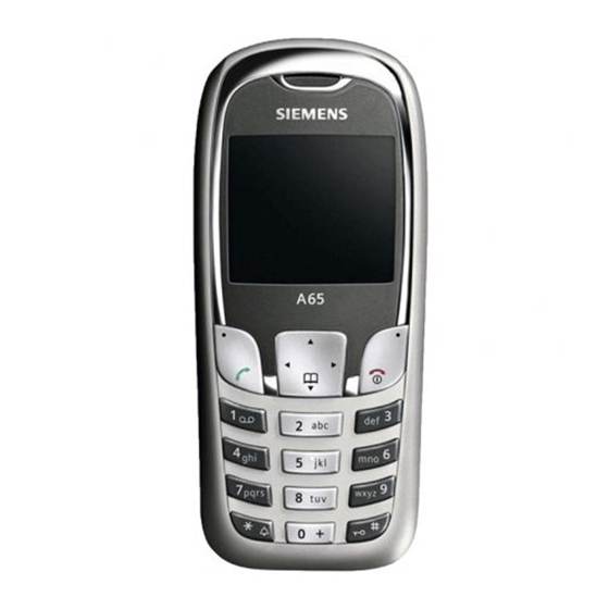 Siemens A65 GSM Phone Manuals