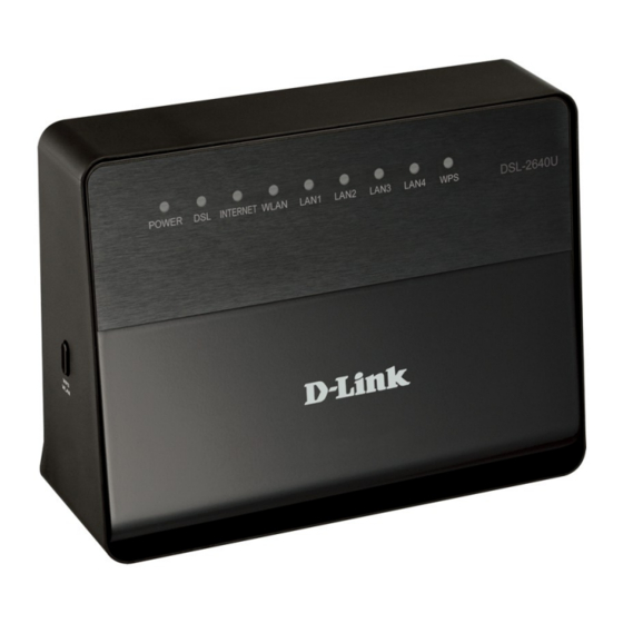 D-Link DSL-2640U Quick Installation Manual