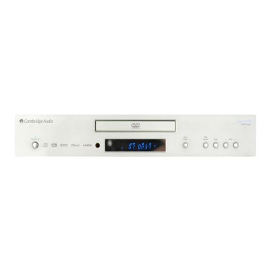 Cambridge Audio HDMI DVD Plyayer Azur 540D V2 Specifications