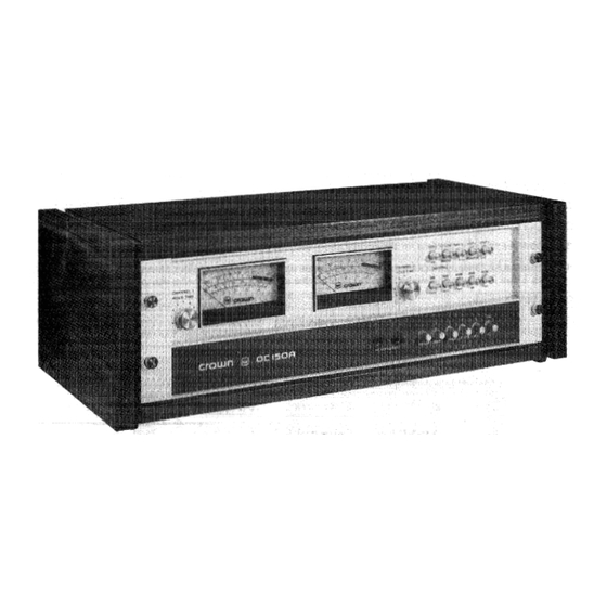 Crown OC-150A User Manual