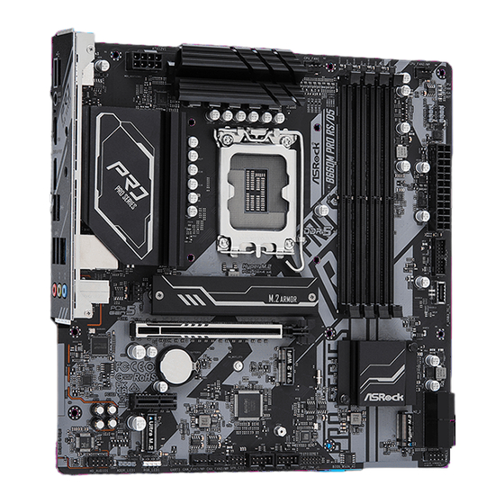 ASROCK B660M Pro RS/D5 Manual