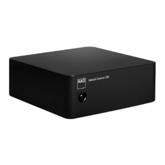 NAD CS1 Quick Setup Manual