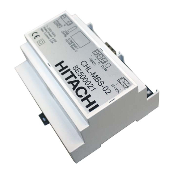Hitachi CHL-MBS-02 Manuals