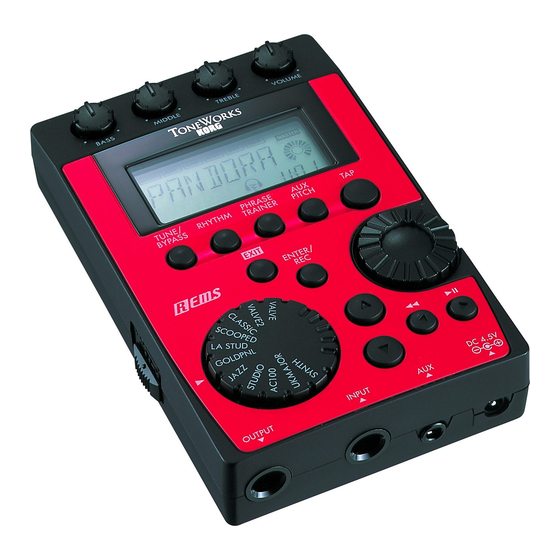 KORG PANDORA PX4B REMS OWNER'S MANUAL Pdf Download | ManualsLib