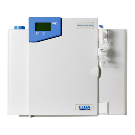 ELGA PURELAB OPTIONR 7 OPERATOR'S MANUAL Pdf Download ManualsLib