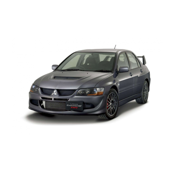 Mitsubishi Lancer Evolution VIII MR User Manual