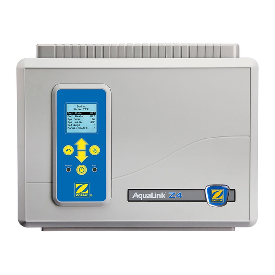 ZODIAC AQUALINK Z4 OWNER'S MANUAL Pdf Download ManualsLib