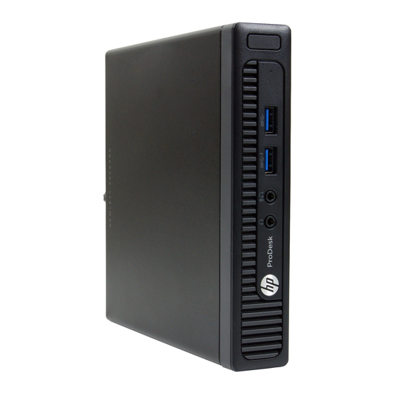 HP ELITEDESK 800 G1 DESKTOP MINI HARDWARE REFERENCE MANUAL Pdf Download ...