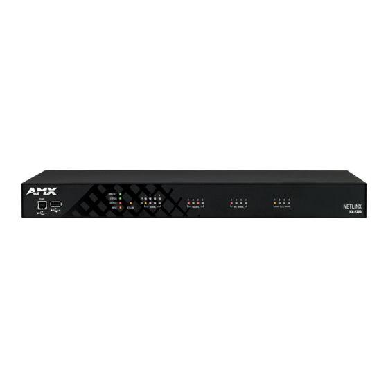 AMX NETLINX NX-2200 QUICK START MANUAL Pdf Download | ManualsLib