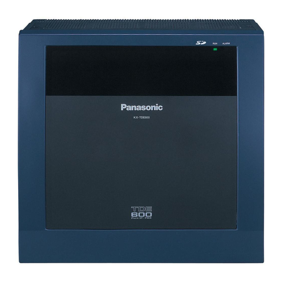 Panasonic Pure IP-PBX KX-TDE600 Installation Manual