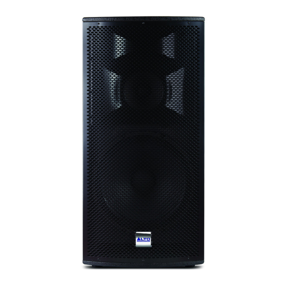 Alto Professional SX153 TOURMAX Quick Start Manual
