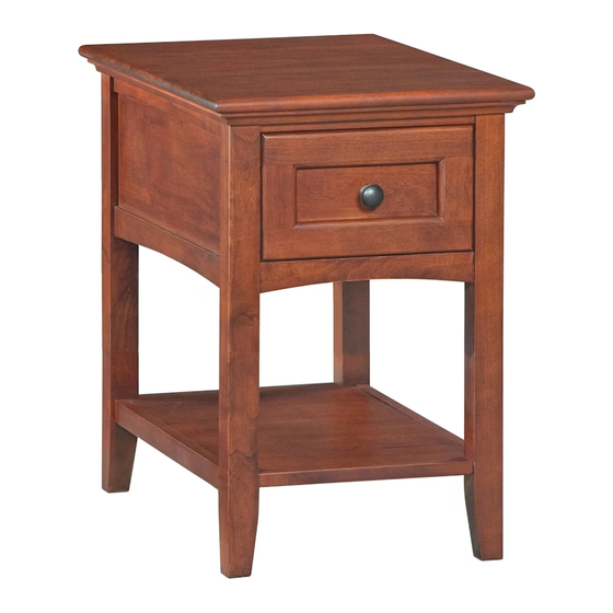 Whittier Wood Furniture McKenzie 3500AFGACc Assembly Instructions