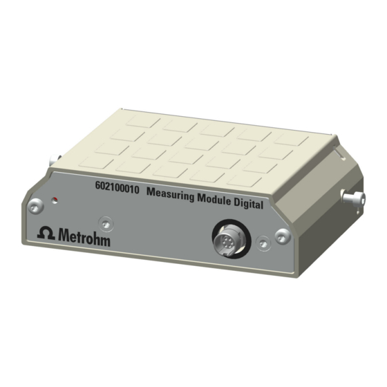 Metrohm 6.02100.010 Product Manual