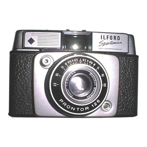 Ilford SPORTSMAN 125 Instructions For Use Manual