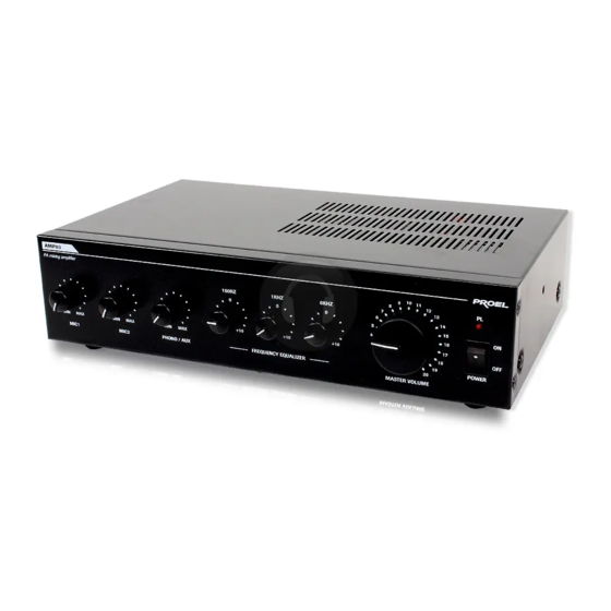 PROEL AMP03 Instruction Manual