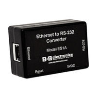 B&B Electronics RS-232 to Ethernet Converter ES1A Product Manual