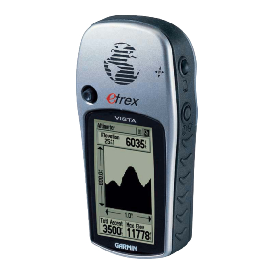 Garmin eTrex Vista Quick Start Manual