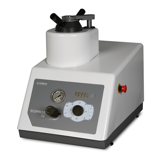 Metkon ECOPRESS 102 Operation & Instruction Manual