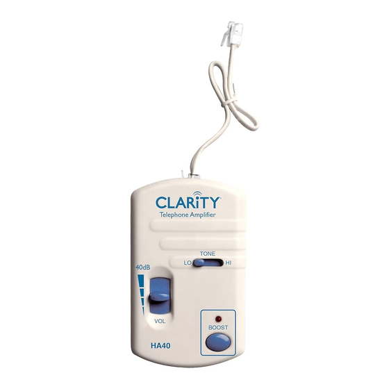 Clarity HA40 User Manual