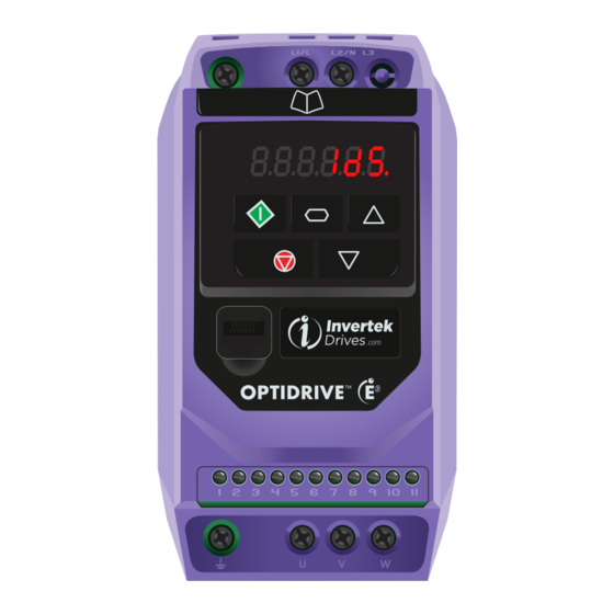 Invertek Optidrive E3 Series Easy Start Manual