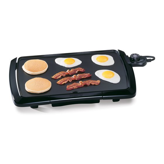 Presto cool-touch Electric Griddle Instructions
