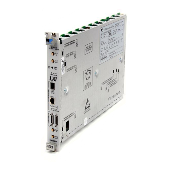 VTI Instruments EX2500A Manuals