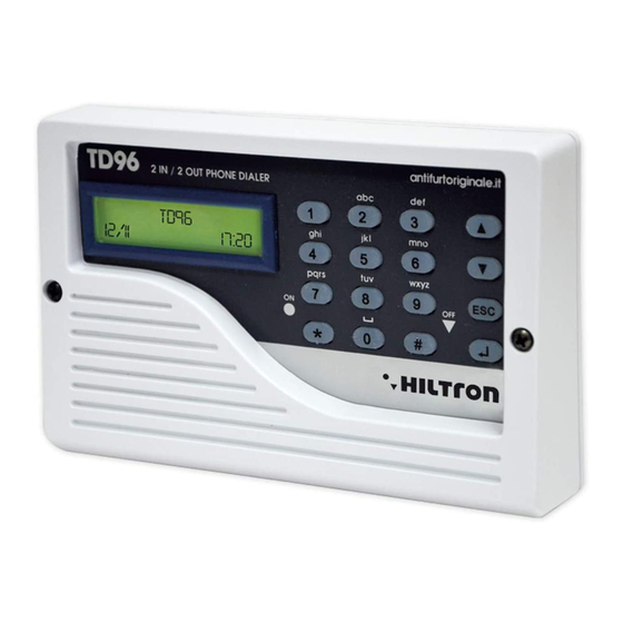 Hiltron security TD96 User Manual