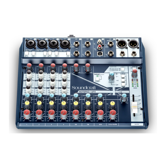 HARMAN SOUNDCRAFT NOTEPAD 8FX USER MANUAL Pdf Download | ManualsLib