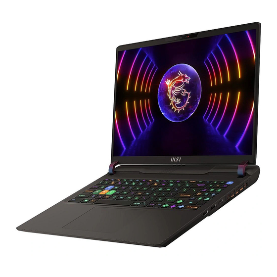 MSI VECTOR GP68HX 13VG-086NL USER MANUAL Pdf Download | ManualsLib