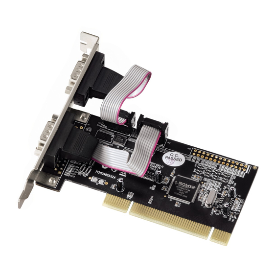 Hama 2x PCI Serial Card Operating	 Instruction