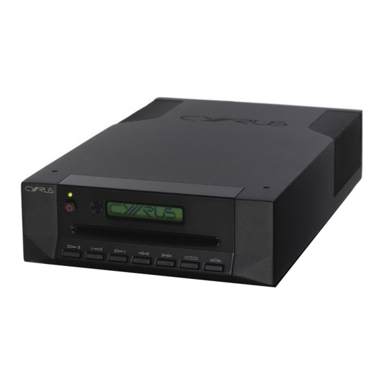 Cyrus CD XT SE2 User Instructions