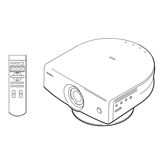 Sony VPL-HS2 Service Manual