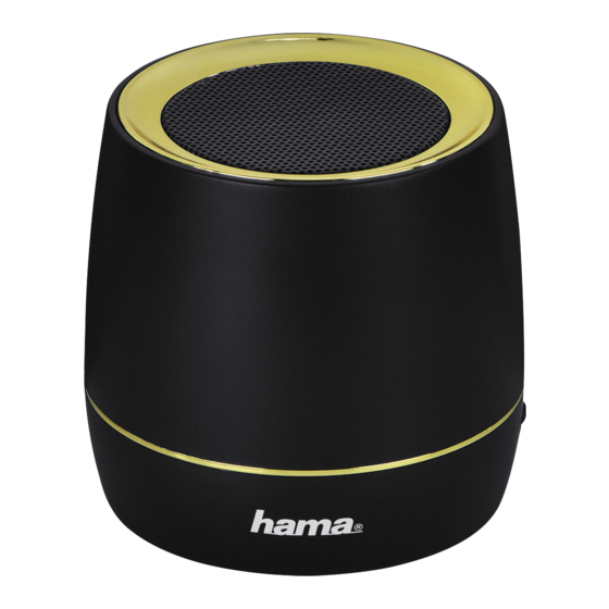 Hama 124515 Portable Smartphone Speaker Manuals