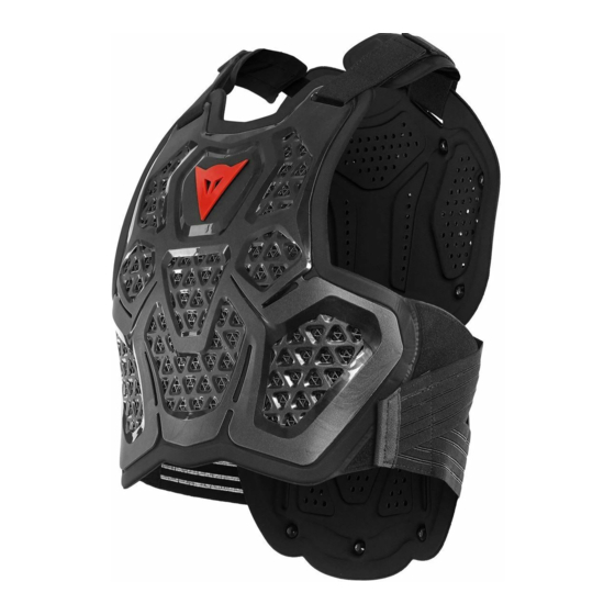 DAINESE D-AIR STREET SMART CHEST Series Informative Note
