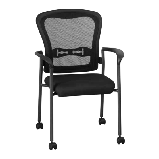 Office Star Products Pro-Line II VISITOR'S CHAIR W/ CASTERS 84540 Operating Instructions