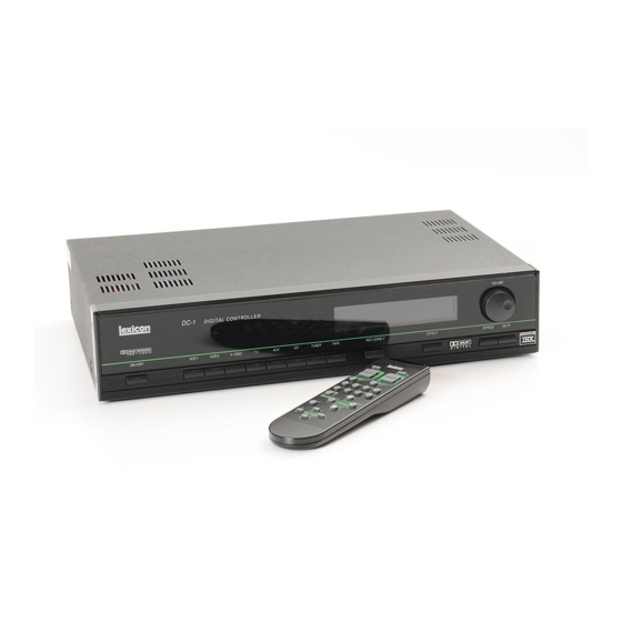 Lexicon DC-1 Installation And Operation Instructions Manual