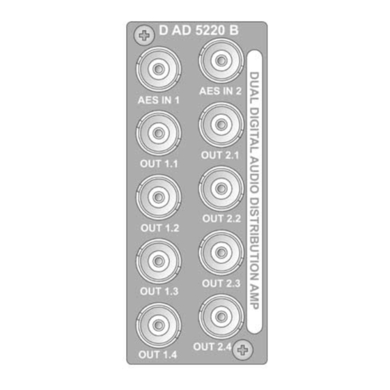 Lynx D AD 5220 B Reference Manual