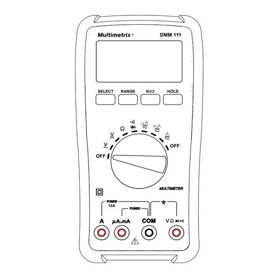 Multimetrix DMM111 Instructions For Use