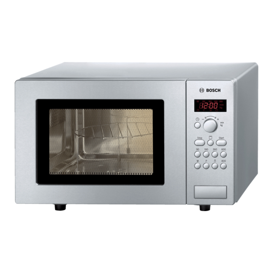 Bosch HMT75G451 Stainless Steel Microwave Manuals