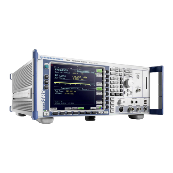 Rohde & Schwarz FSMR26 Getting Started