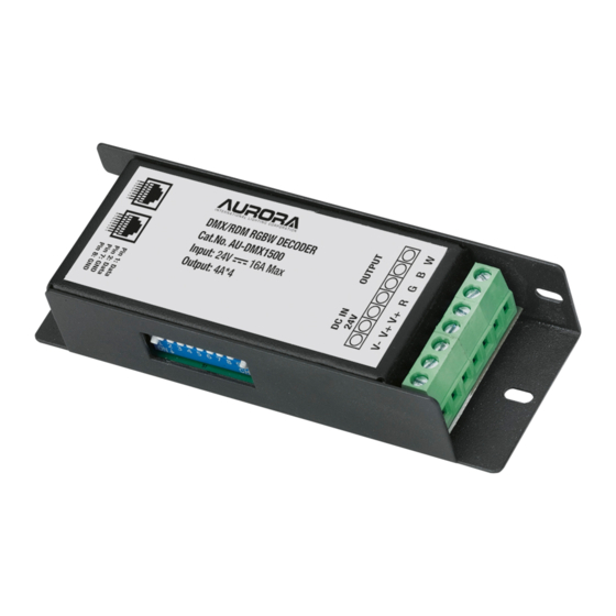 Aurora AU-DMX1500 Quick Start Manual