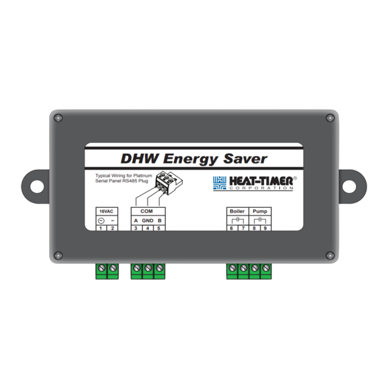 heat-timer DHW Energy Saver Installation And Operation Manual