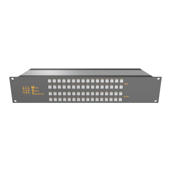Matrix Switch Corporation MSC-2HD2408L Product Manual