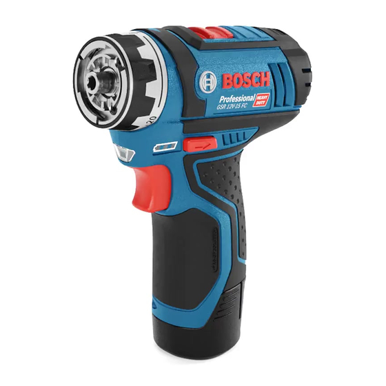 Bosch Professional GSR 12V-15 FC Original Instructions Manual