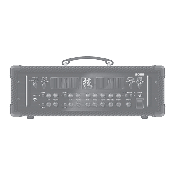 User Manuals: Boss WAZA Amp Head Guitar Amplifier