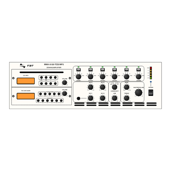 Fbt Audio Contractor MMA 6120-TCD/MP3 User Manual