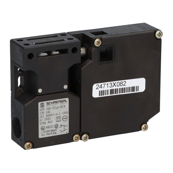 schmersal AZM 160 Mounting And Wiring Instructions