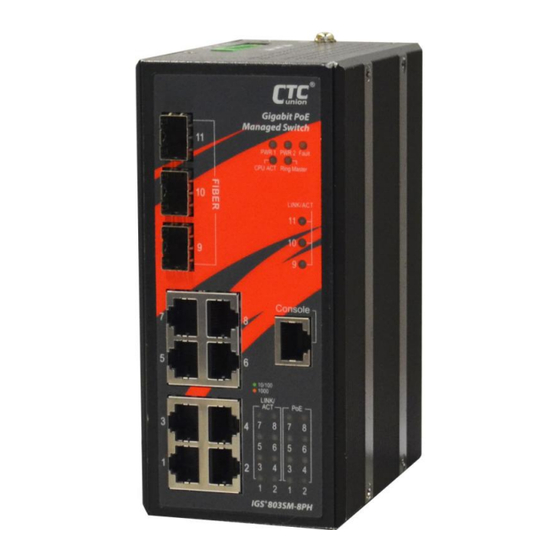 CTC Union IGS+803SM-8PH PoE Switch Manuals