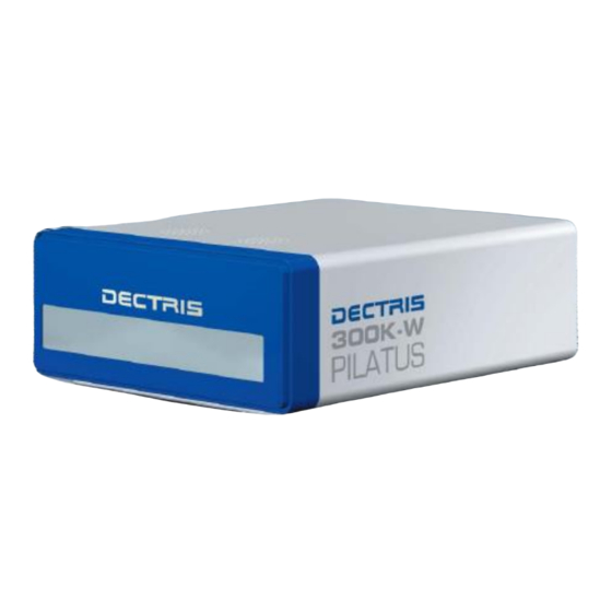 Dectris PILATUS 300K-W Technical Specifications And Operating Procedure