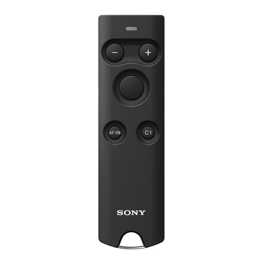Sony RMT-P1BT - Remote Commander Startup Guide